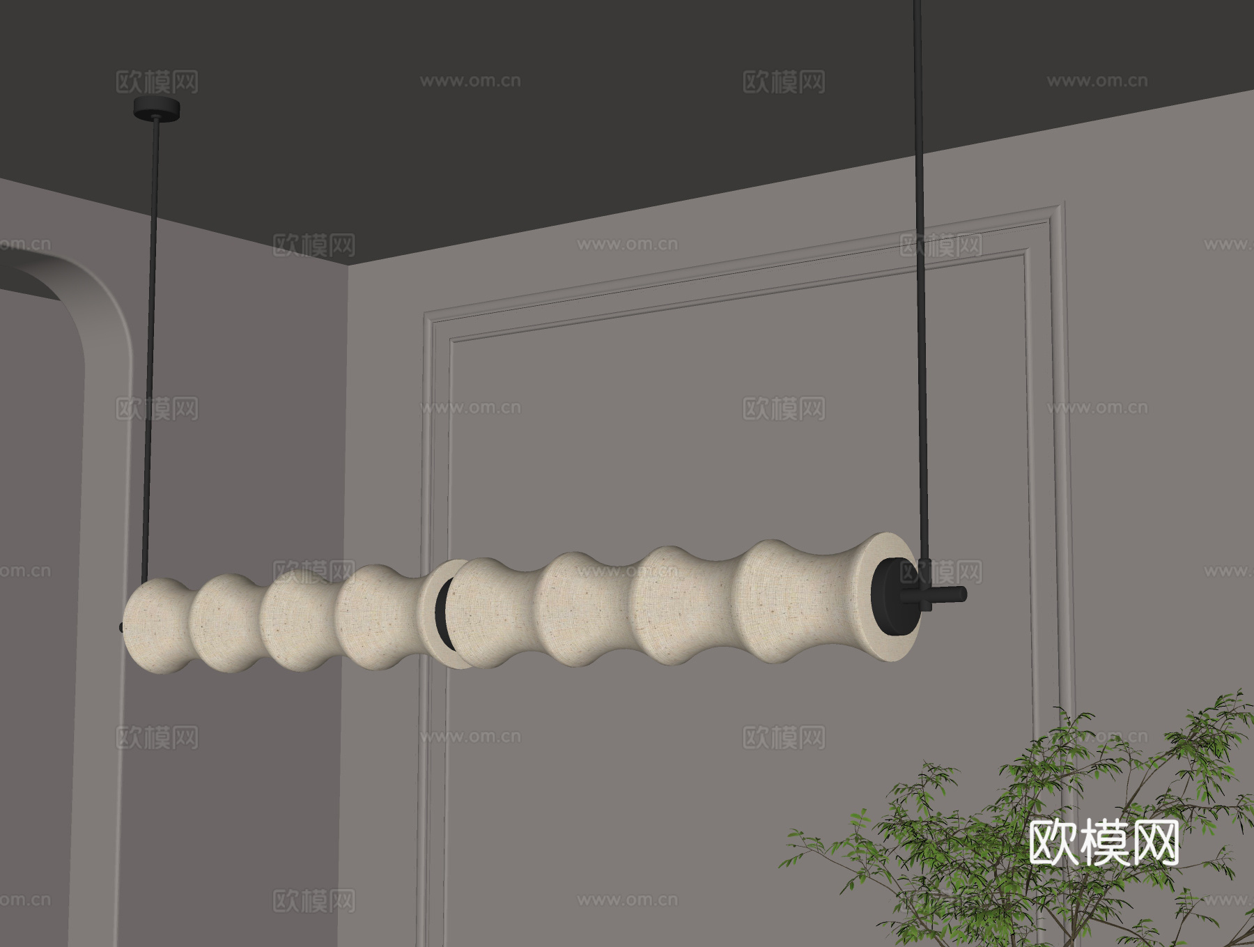 法式吊灯 餐厅吊灯su模型