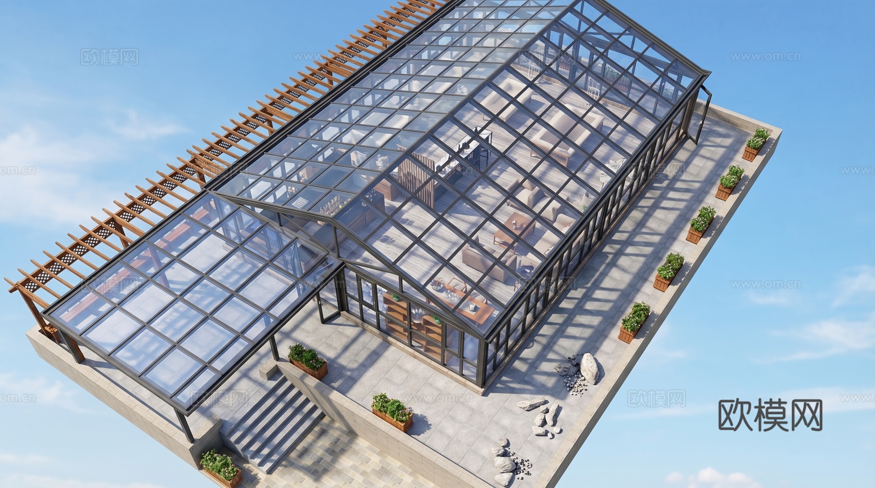 阳光房全案设计su模型