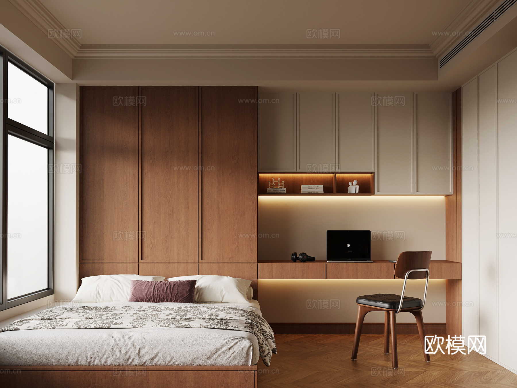 中古榻榻米卧室su模型