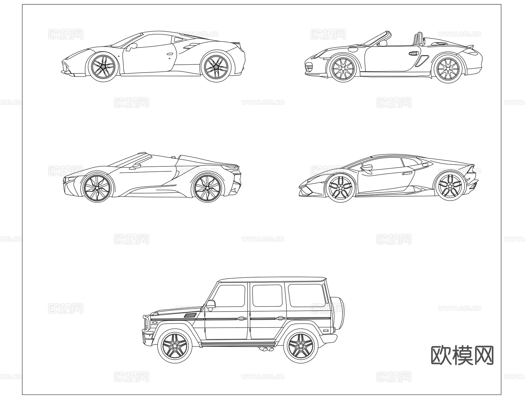 超跑 极速跑车 高性能跑车 顶级跑车 豪华超跑cad施工图