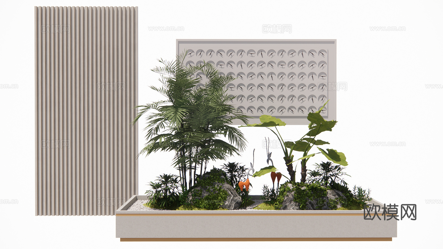 庭院景观竹类绿植su模型