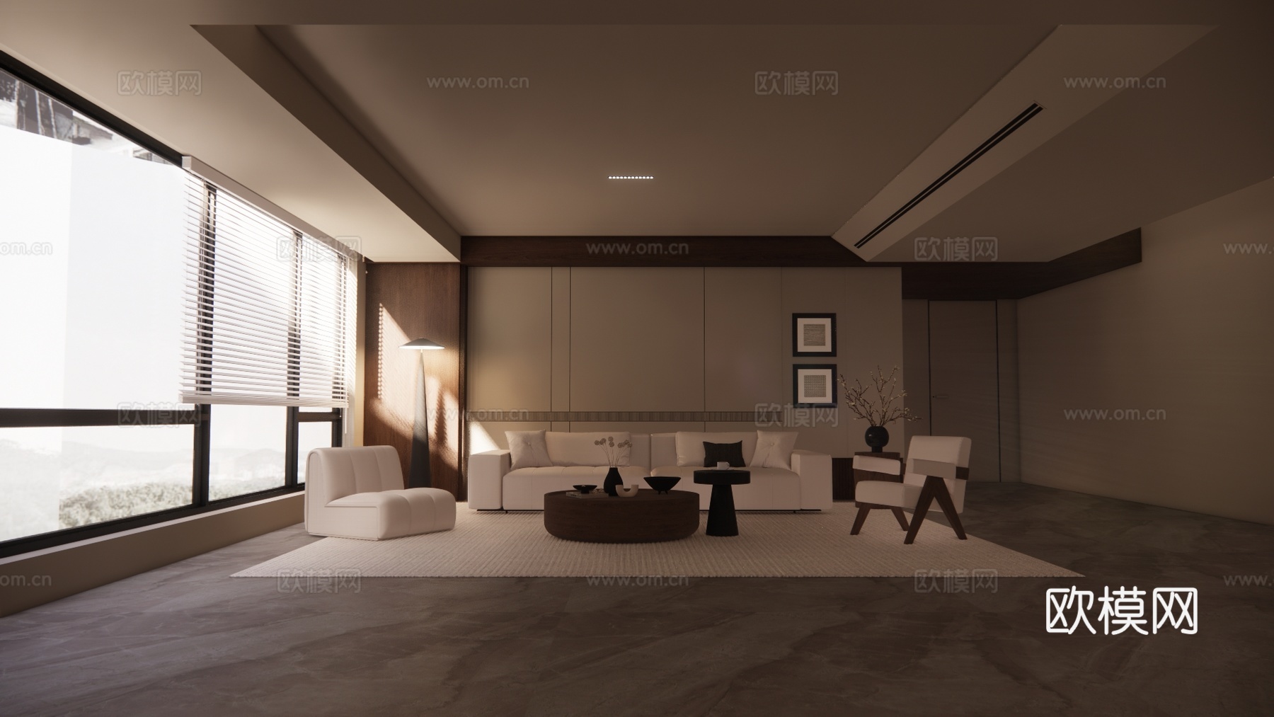 客厅 卫生间 门窗su模型