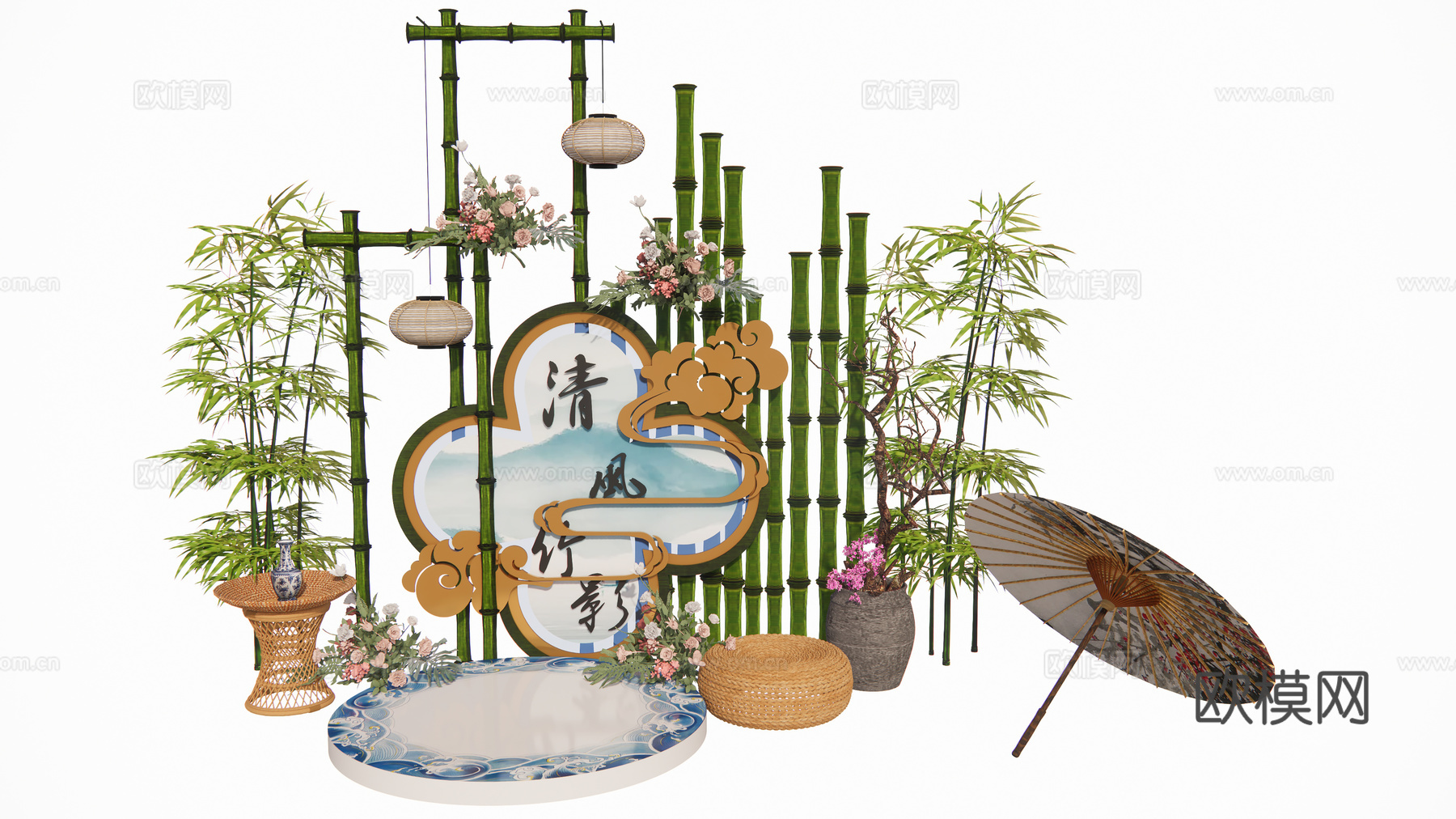 庭院景观竹类绿植su模型