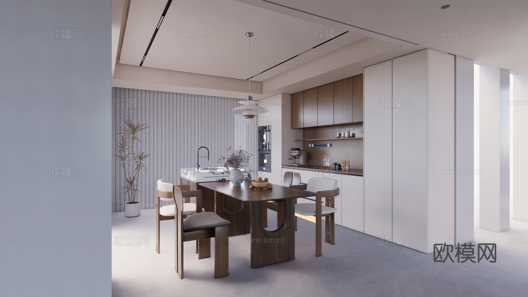 家装 阳台 客餐厅su模型