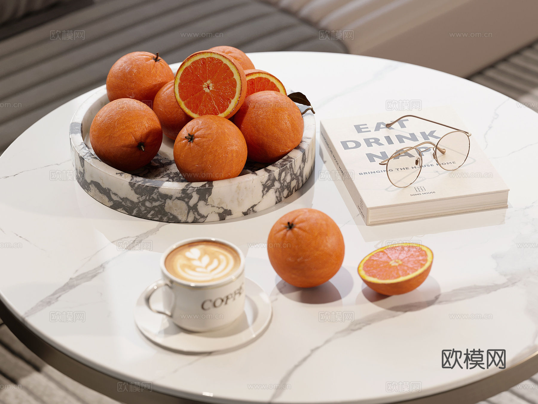 现代水果橙子su模型