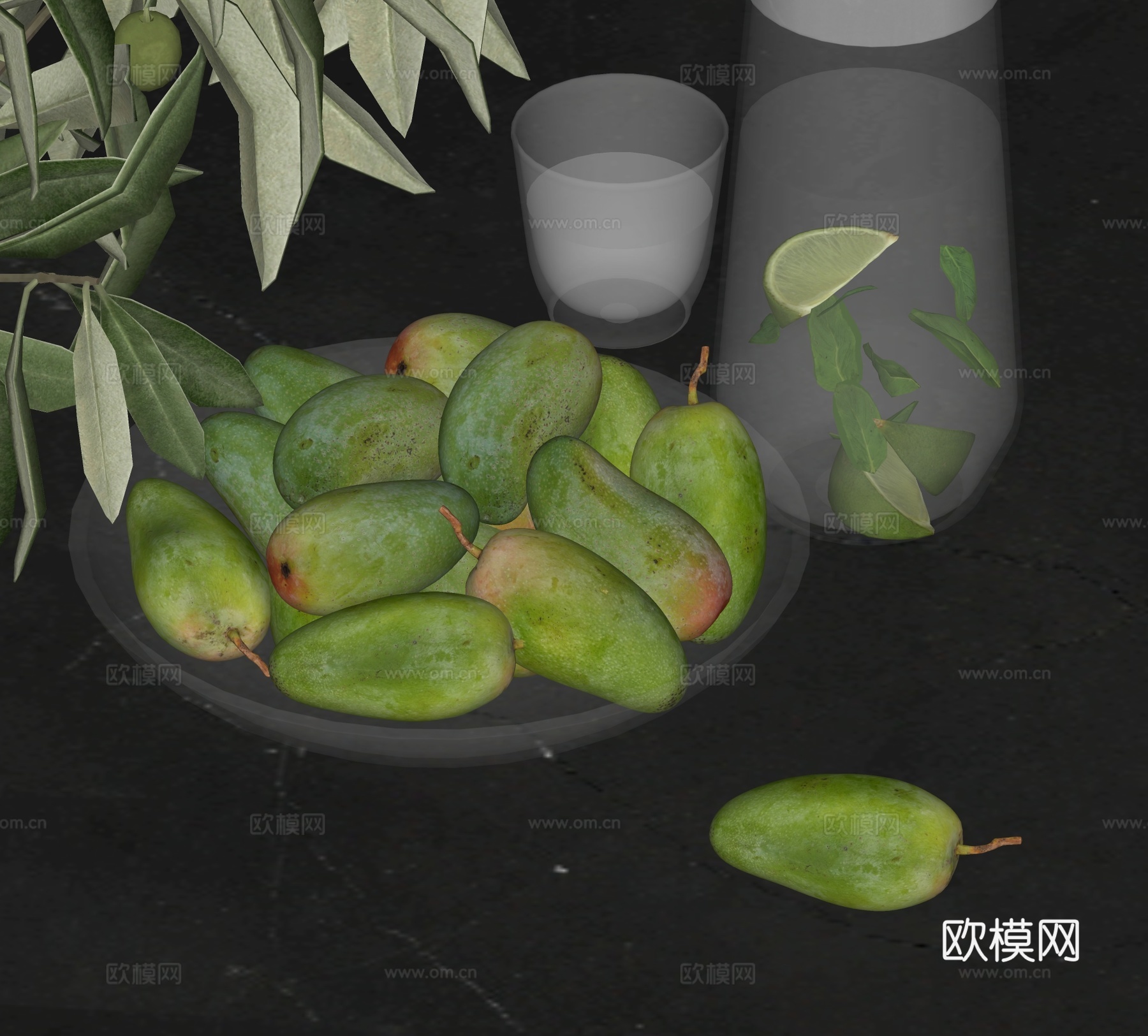 现代水果su模型