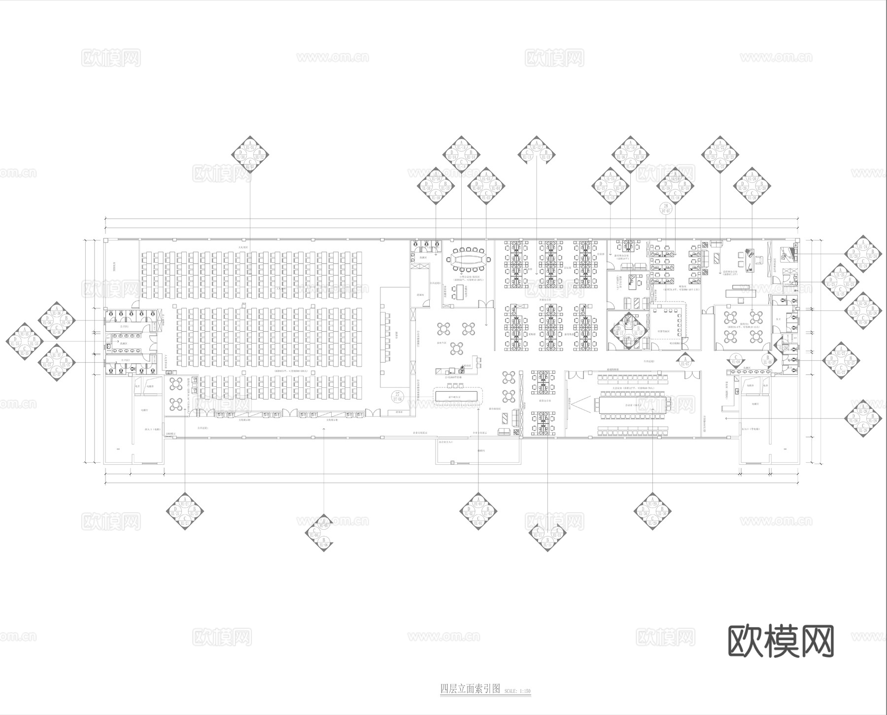 办公空间CAD施工图cad施工图