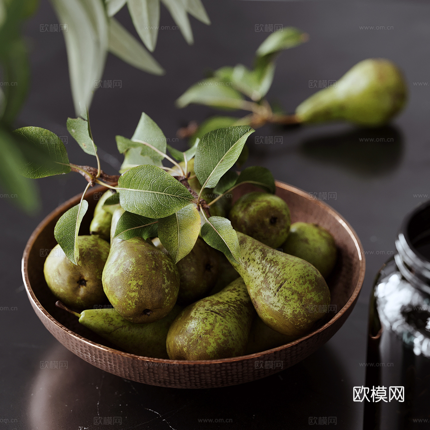 现代水果梨su模型