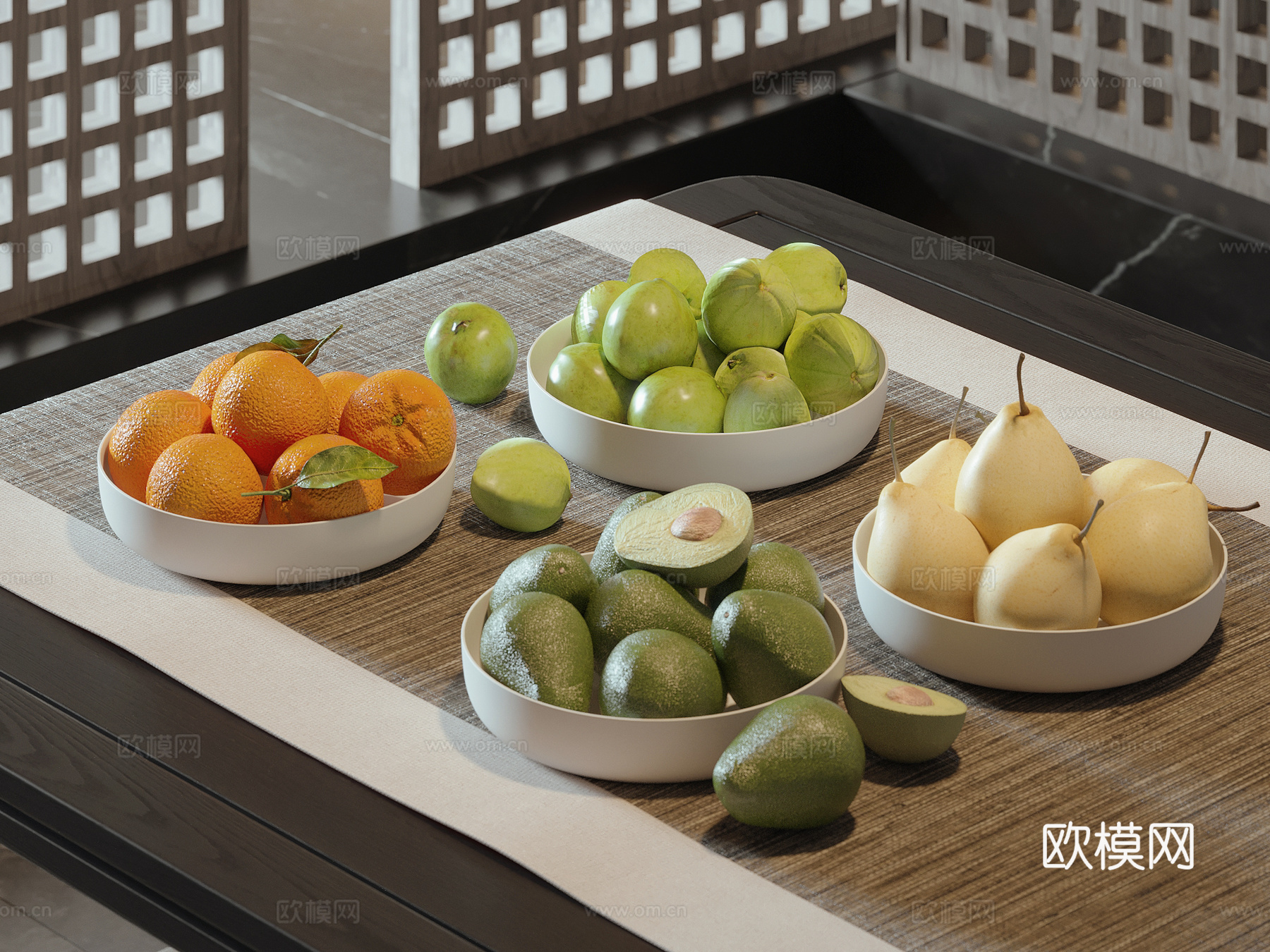 现代水果su模型