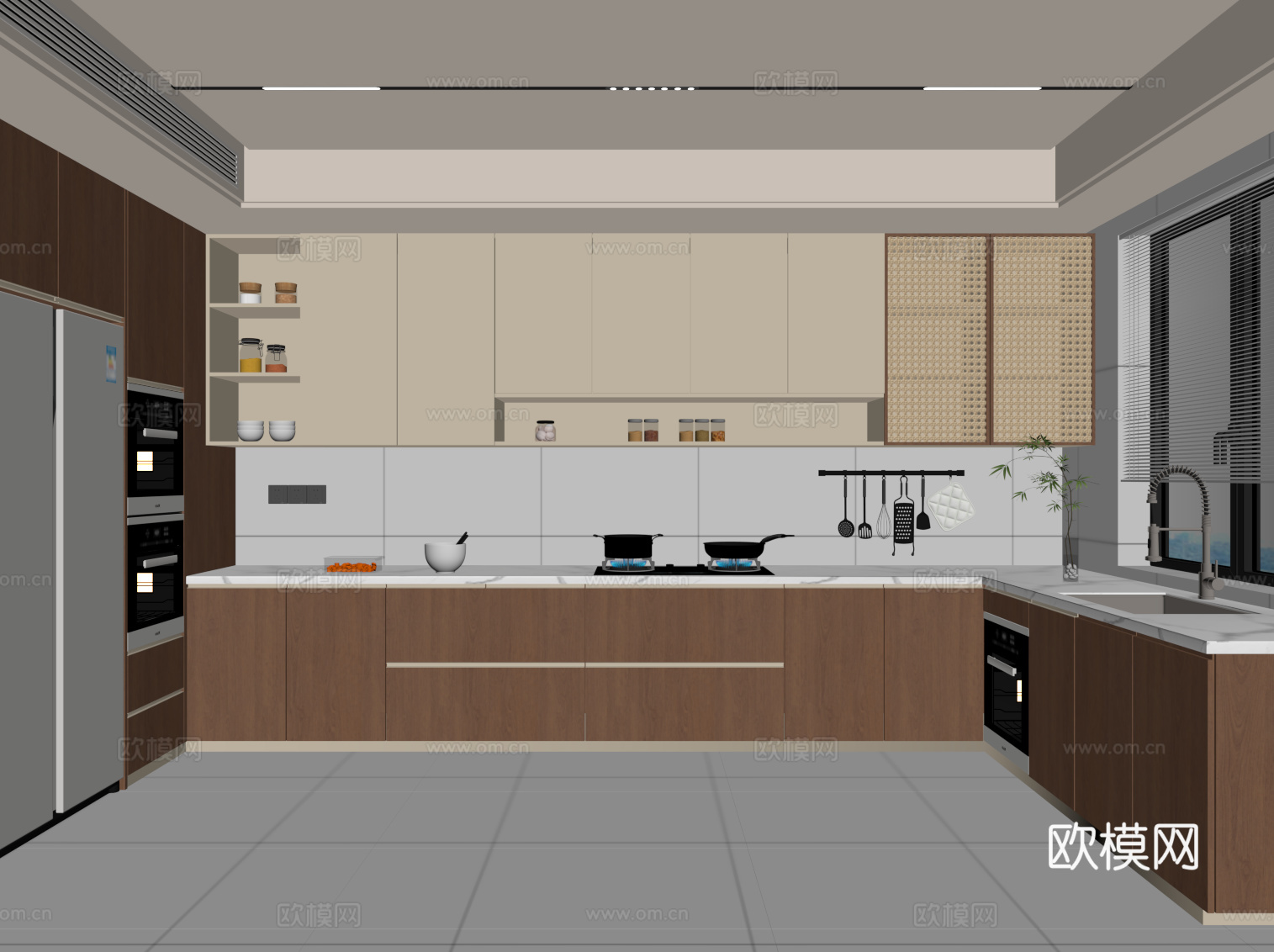 中古厨房su模型