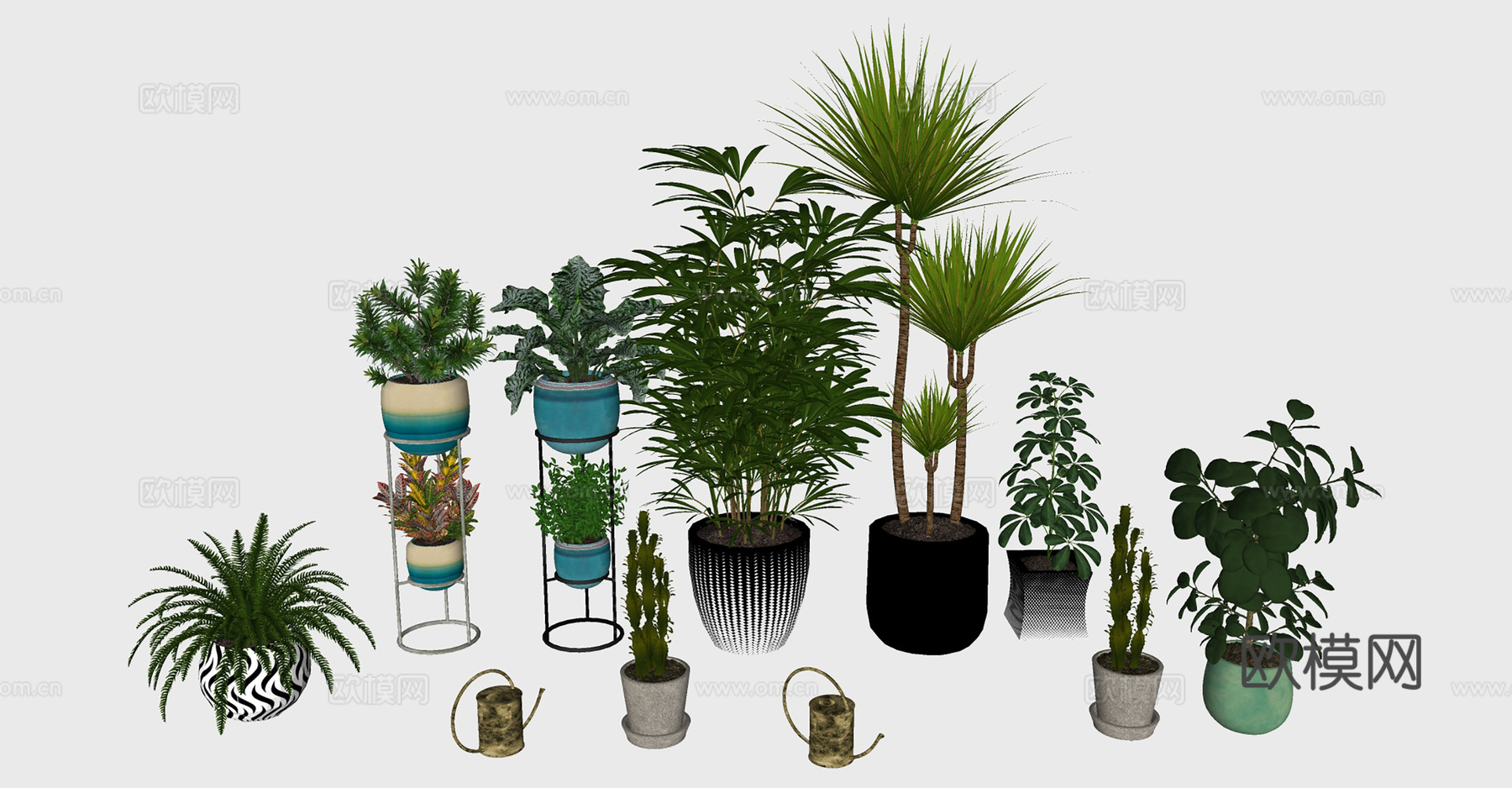 盆栽景观绿植su模型