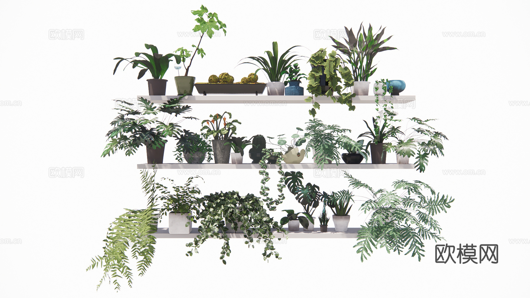 盆栽景观绿植su模型