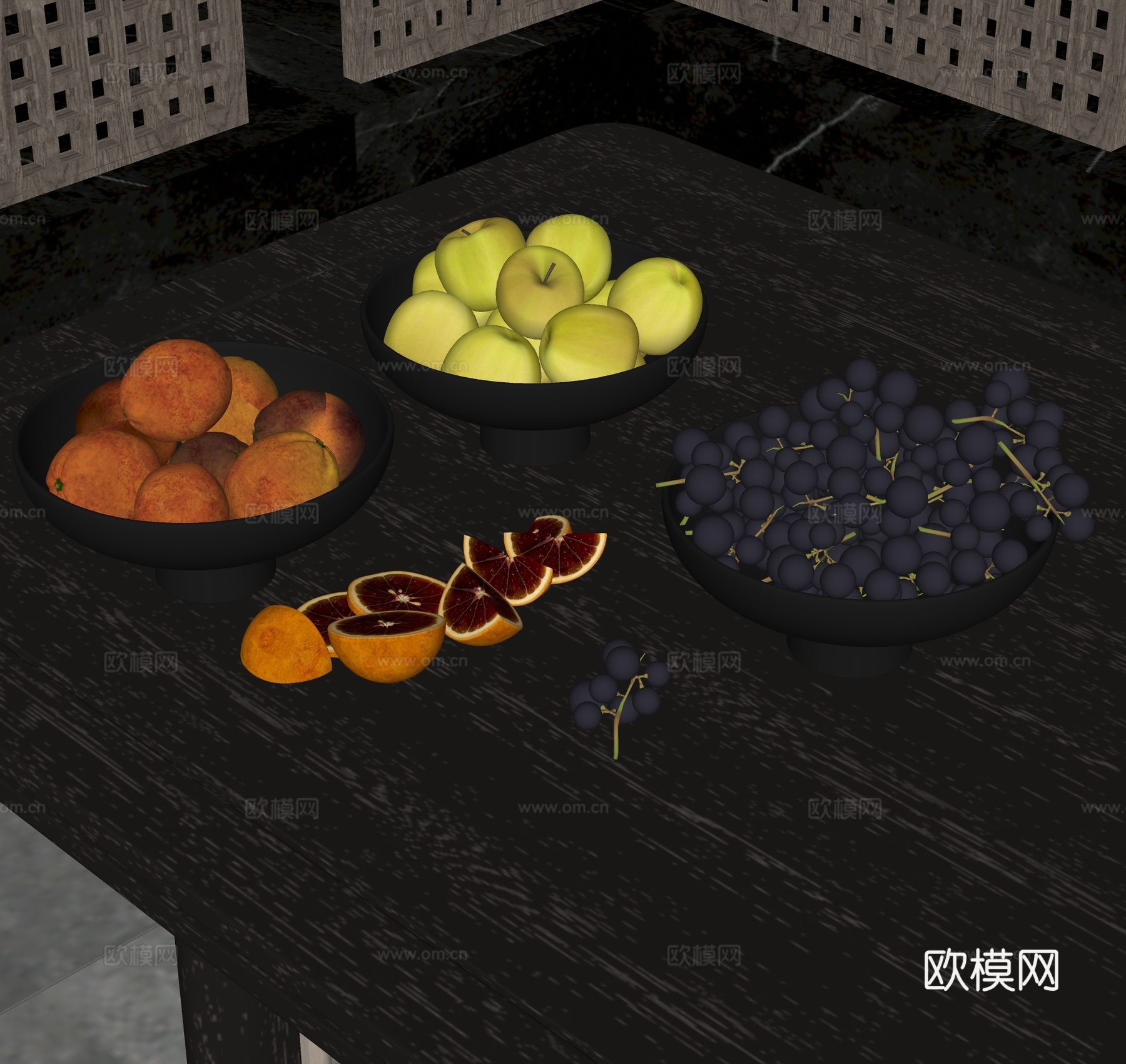 现代水果su模型