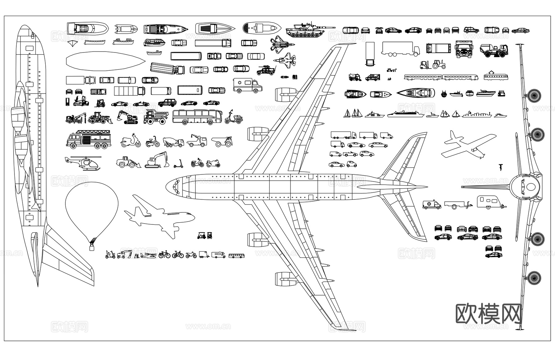 代步工具 出行载具 交通载具 代步载具 出行工具cad施工图