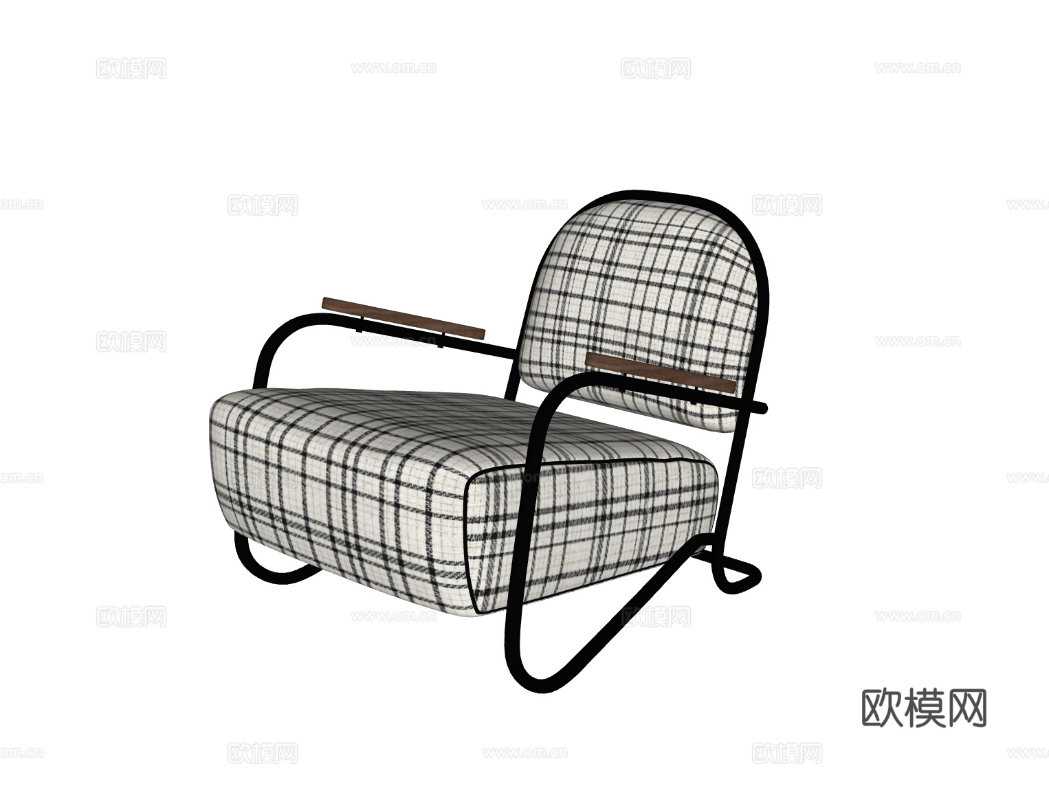 中古风休闲椅su模型