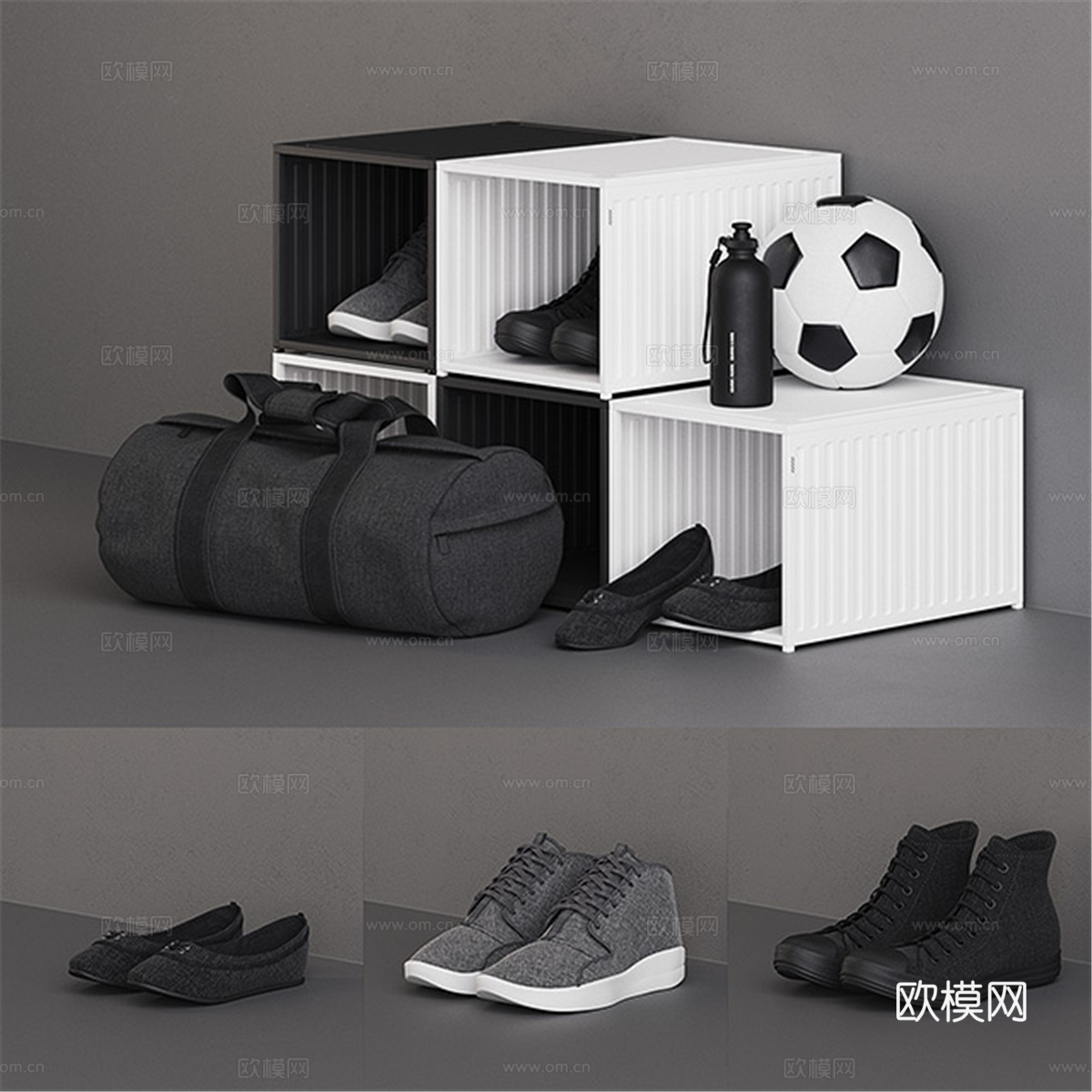 Spanst 鞋盒3d模型