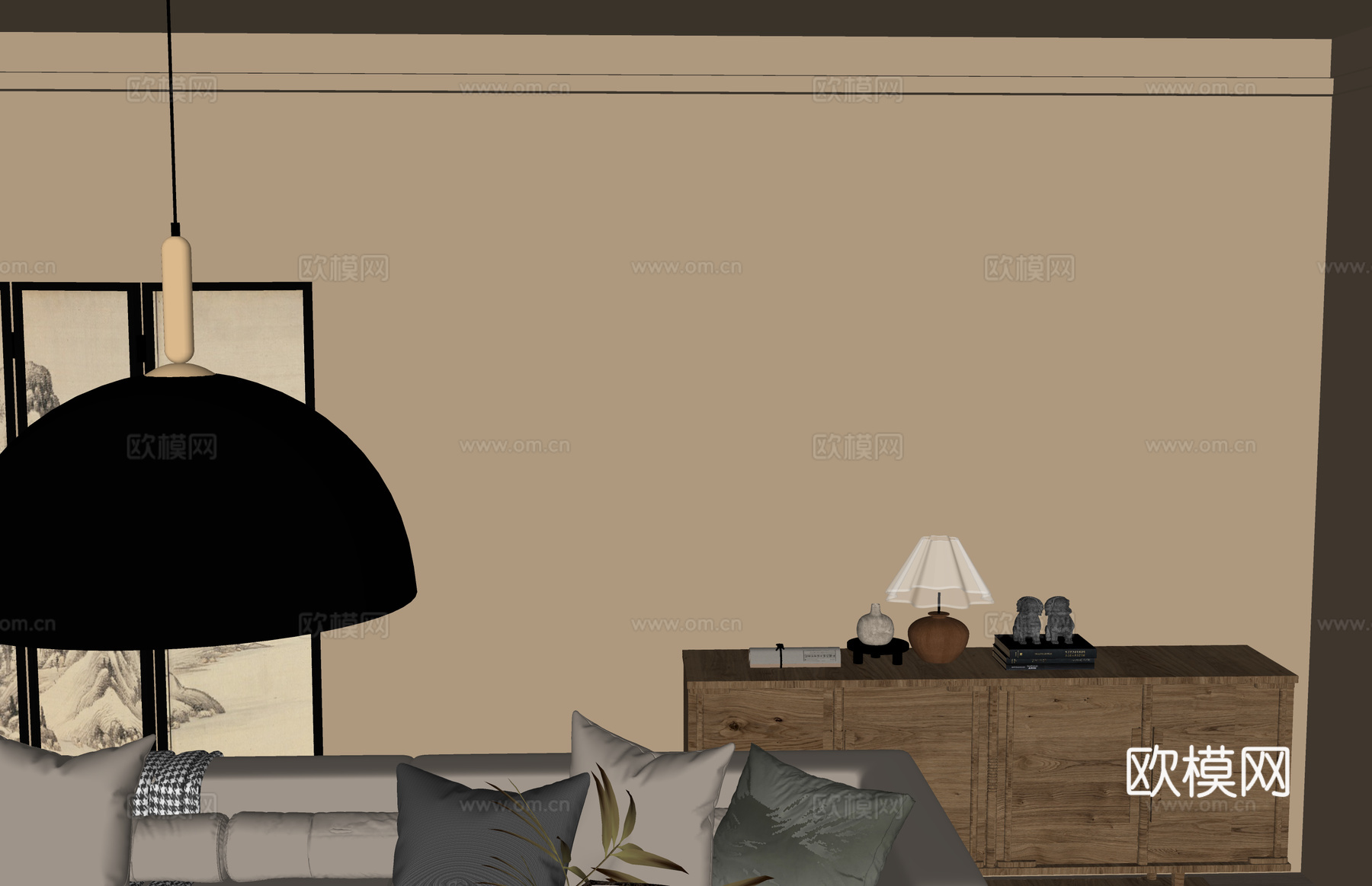 茶室 门窗 餐厅 衣帽间 客餐厅su模型