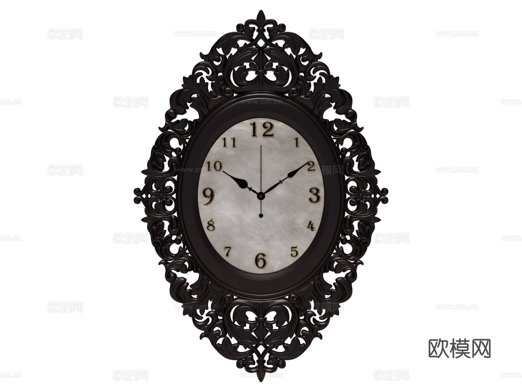 复古挂钟 墙饰su模型