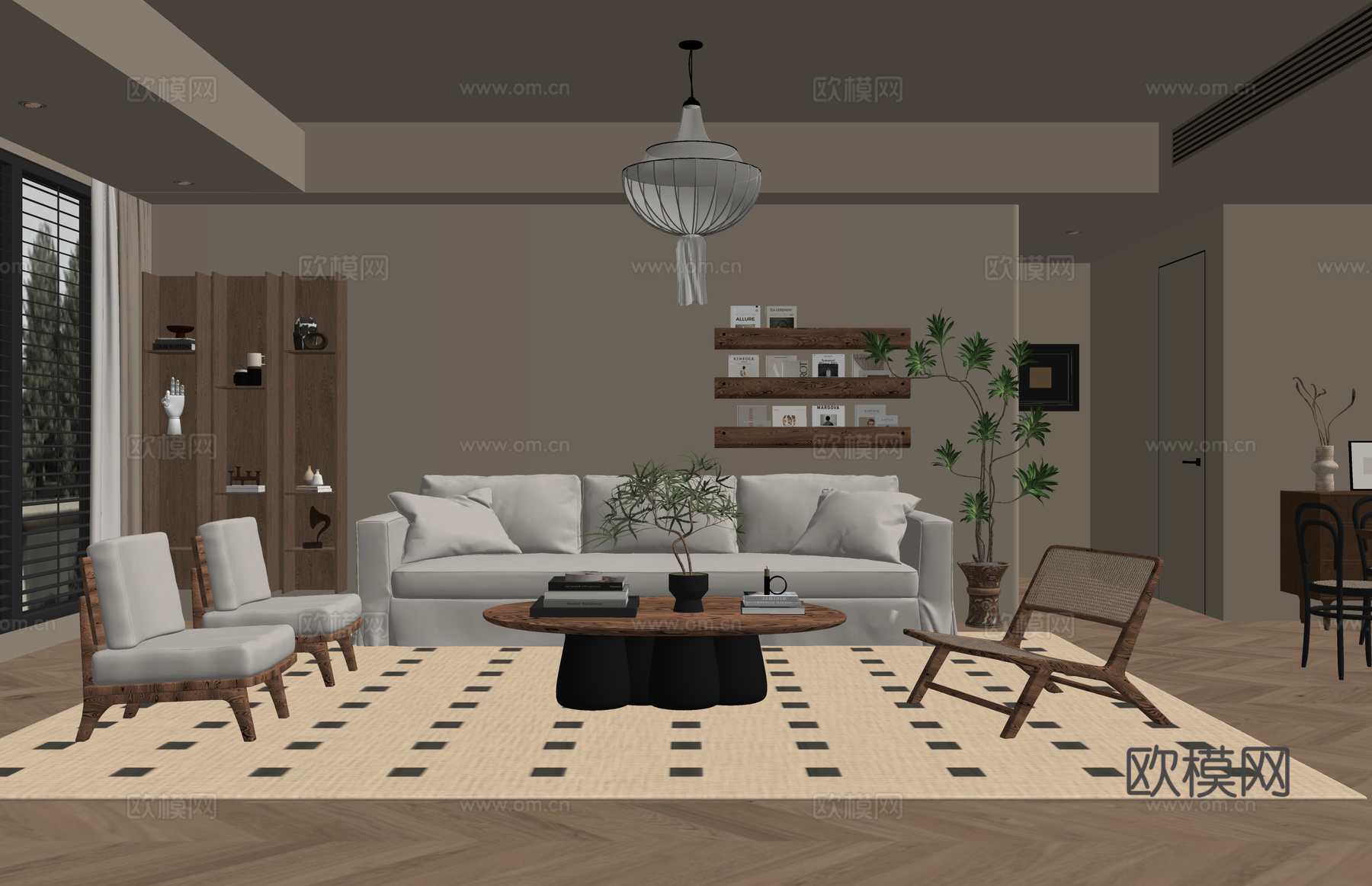 家装 餐厅 卫生间 阳台 茶室 客厅 门窗su模型