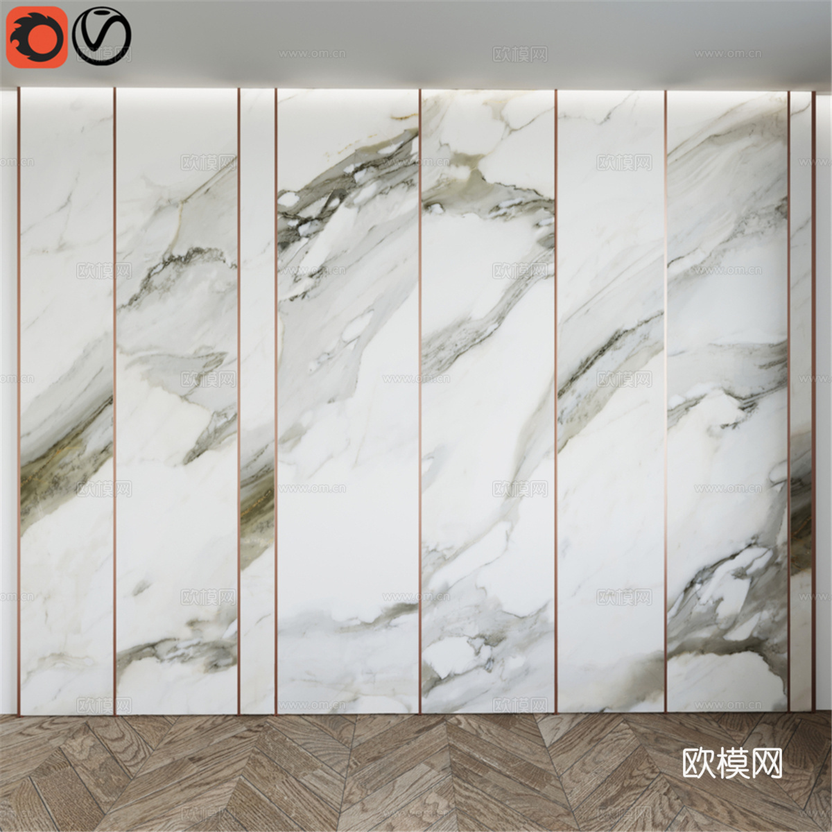 大理石墙板3d模型