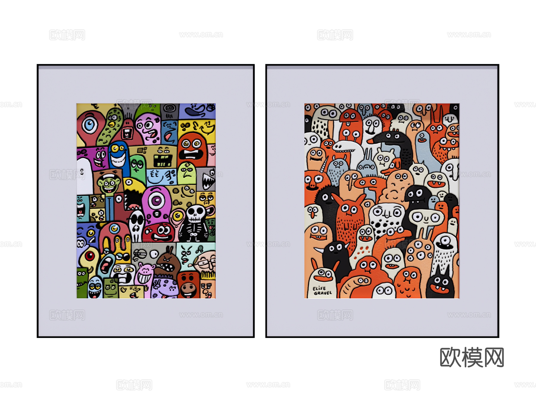 挂画 装饰画su模型