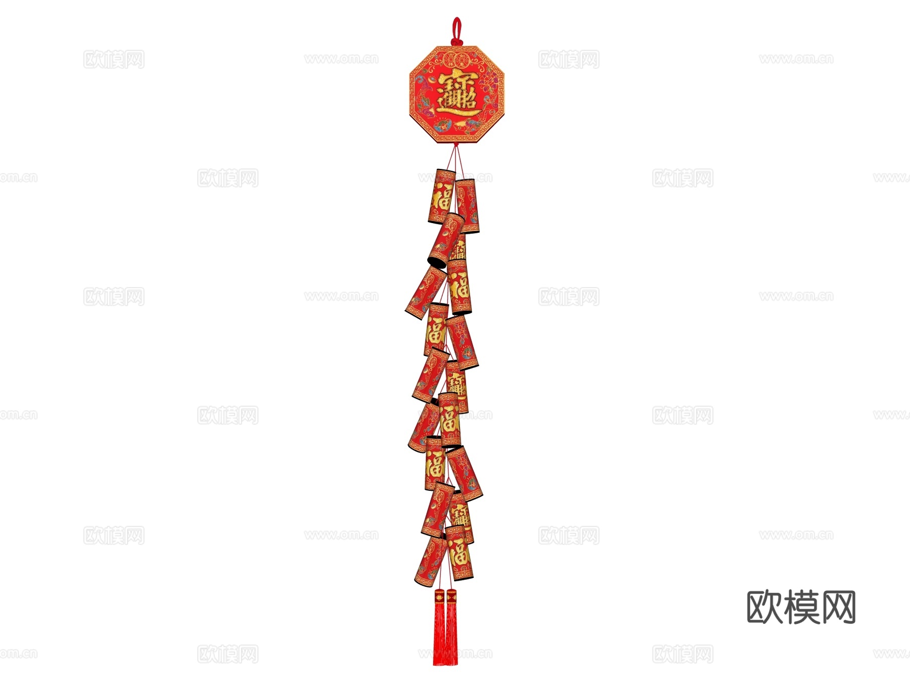 新年装饰摆件su模型