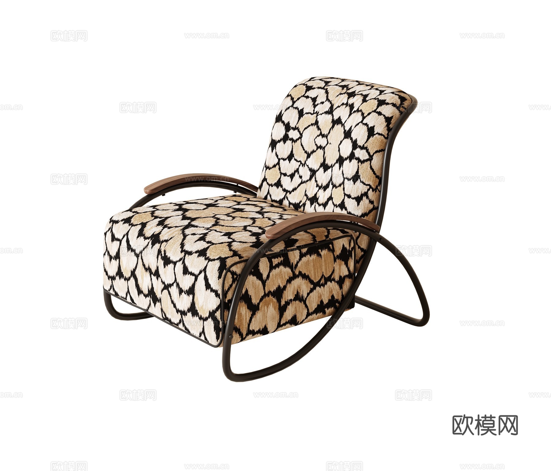 中古风单人沙发su模型