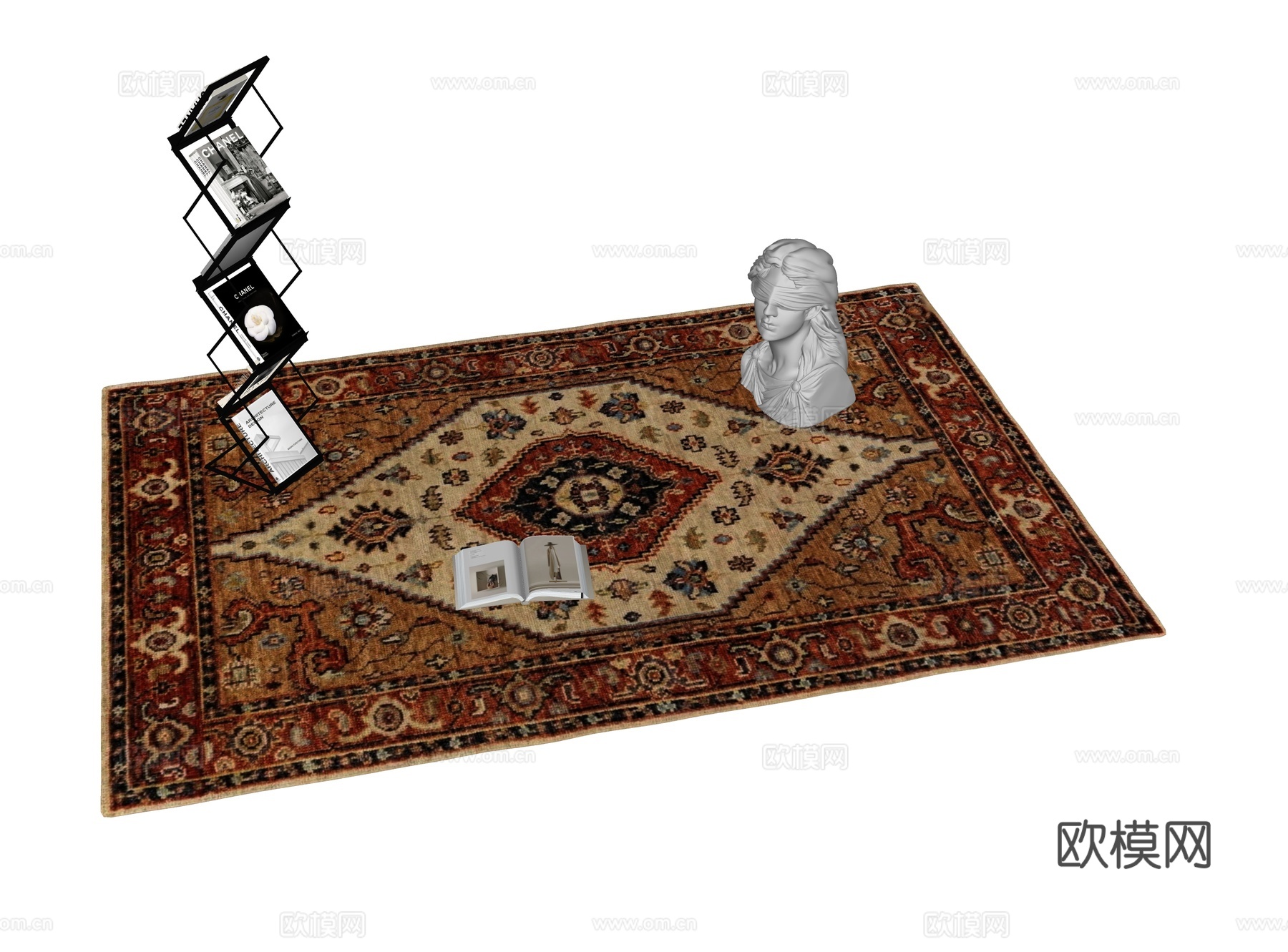 欧式地毯su模型