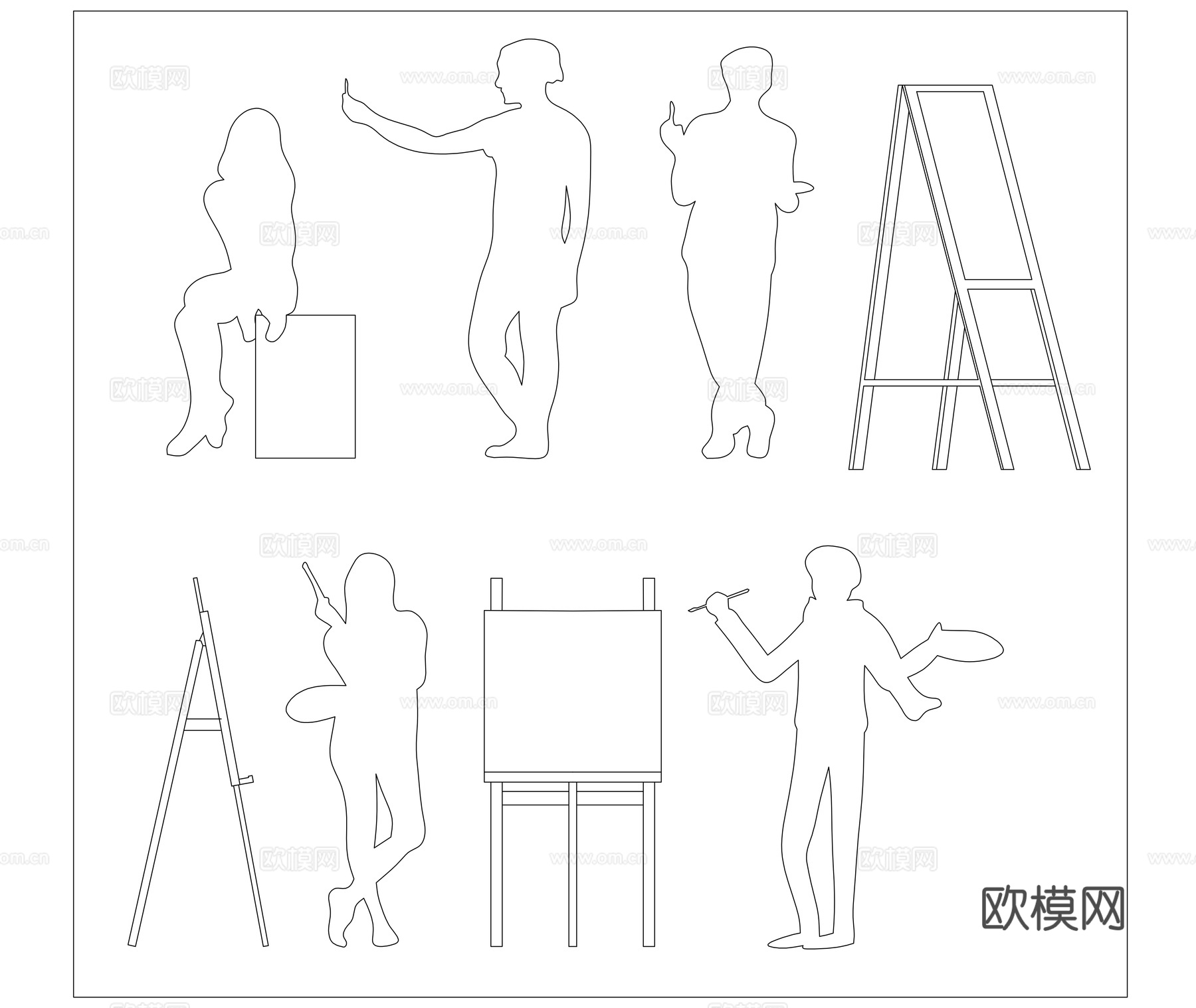 画师 画家 画者 绘者 美术师cad施工图
