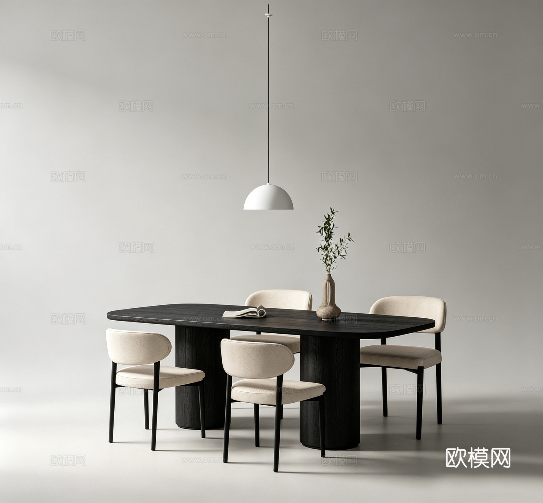 现代餐桌书桌su模型