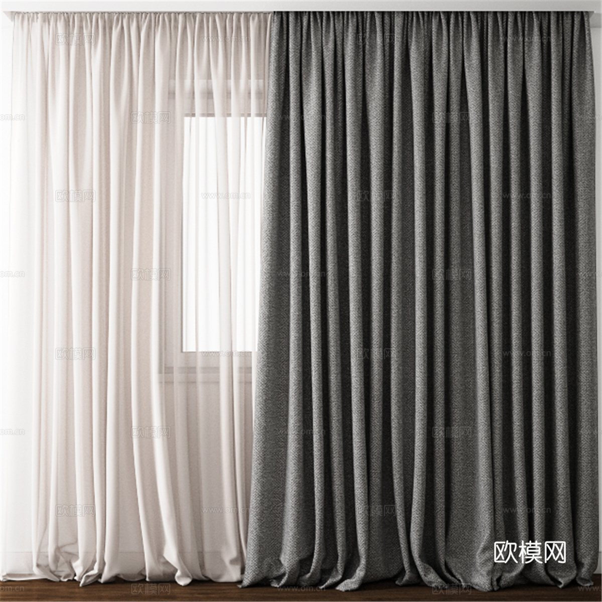 窗帘 433d模型