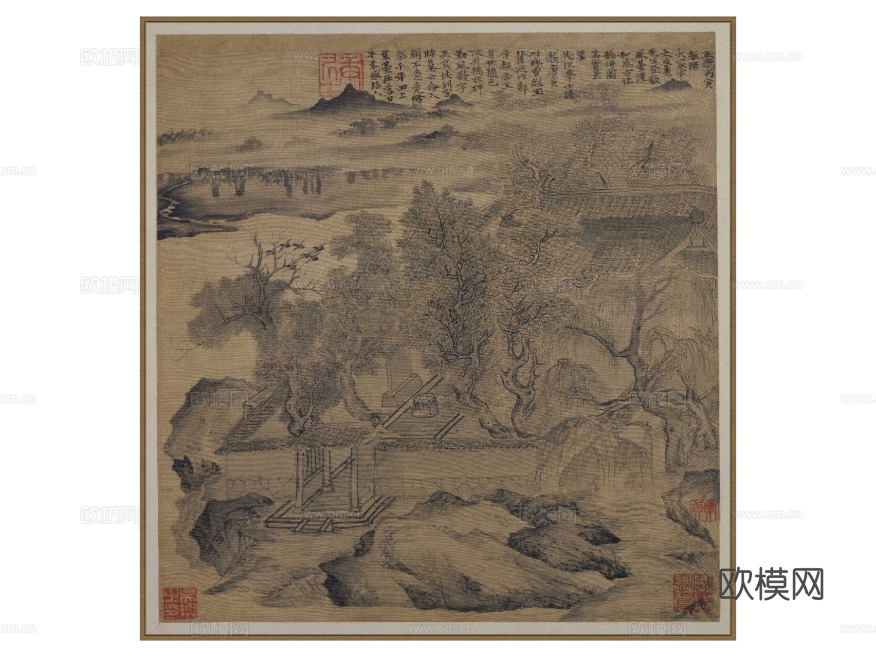 挂画 装饰画su模型