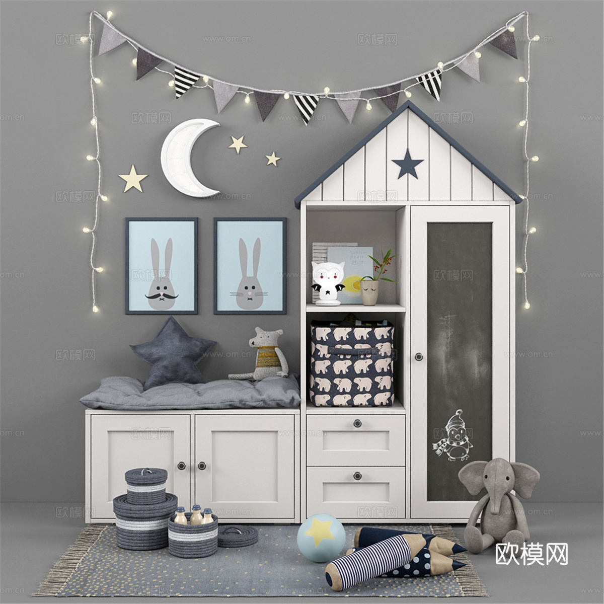 儿童游乐区 033d模型