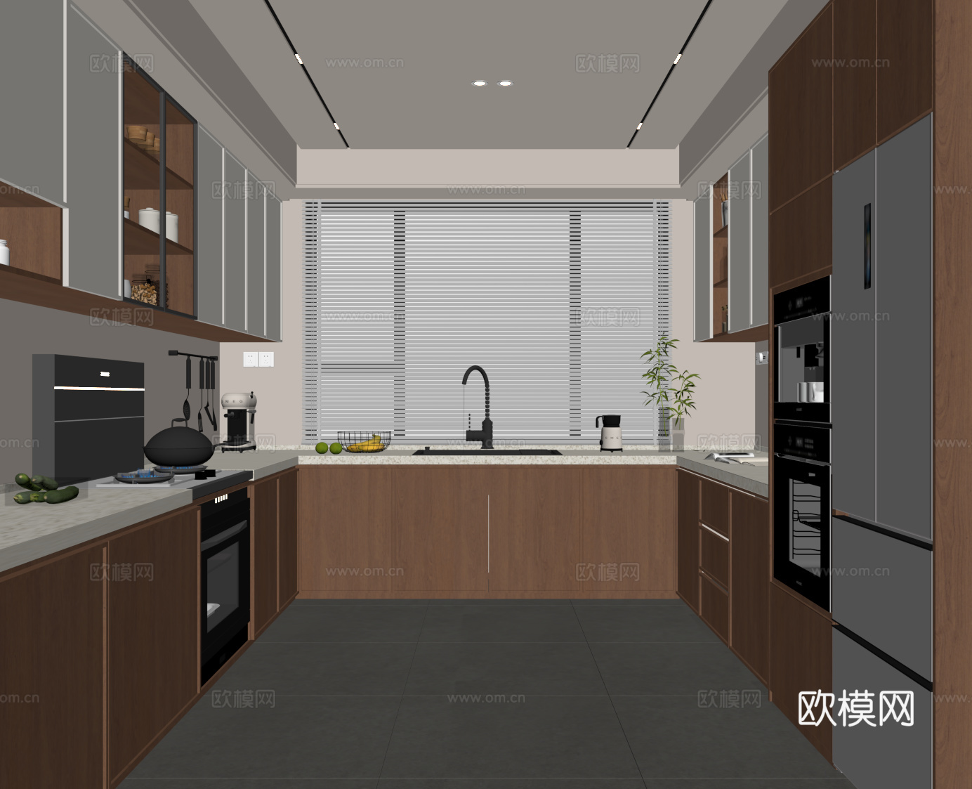 中古厨房su模型