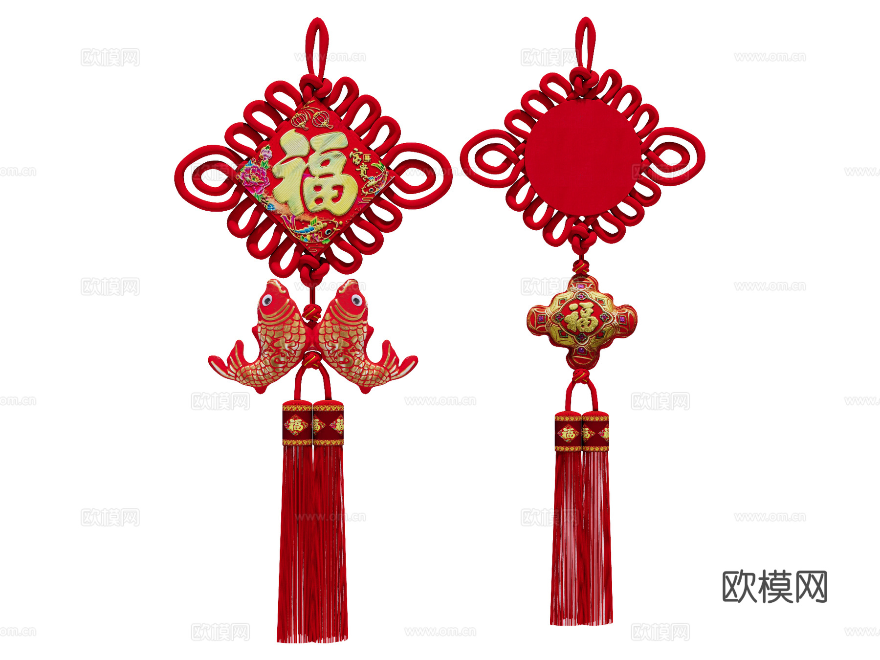 新年装饰摆件 红灯笼su模型