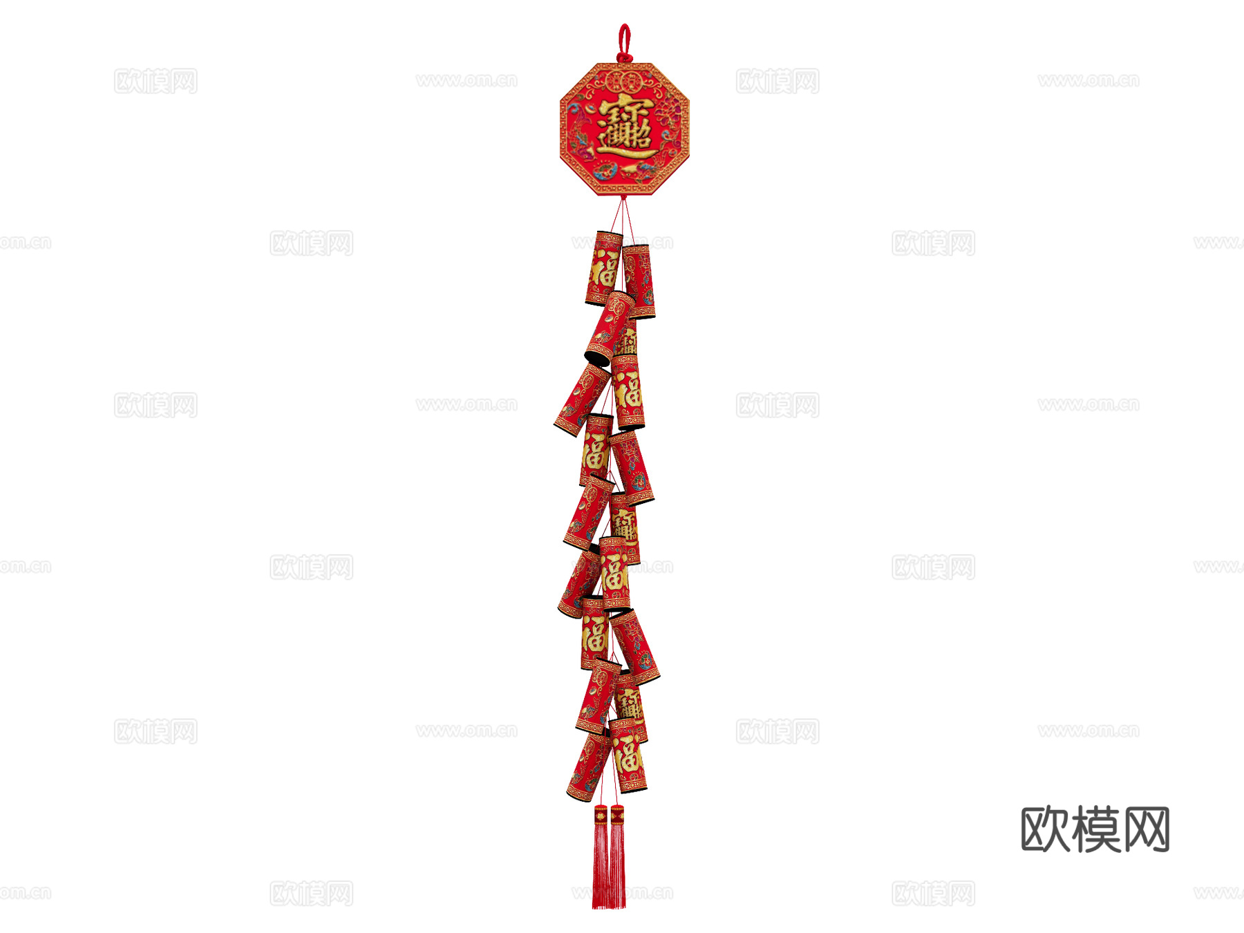 新年装饰摆件su模型