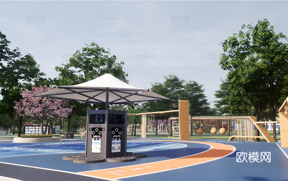 现代景观亭su模型