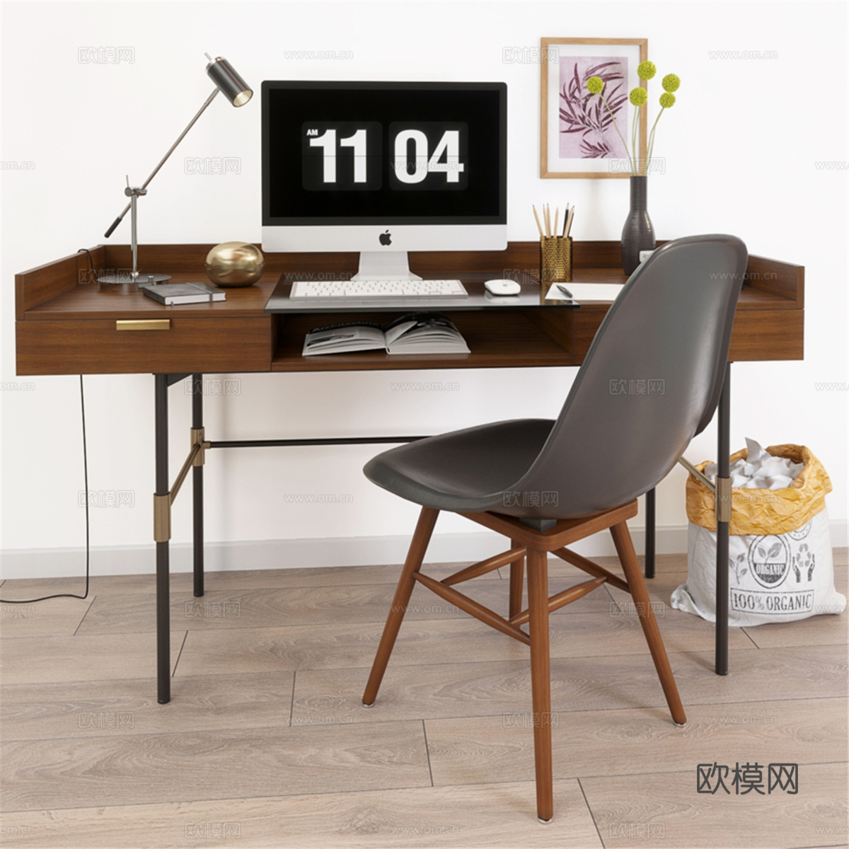 装饰套装 - 工作场所3d模型