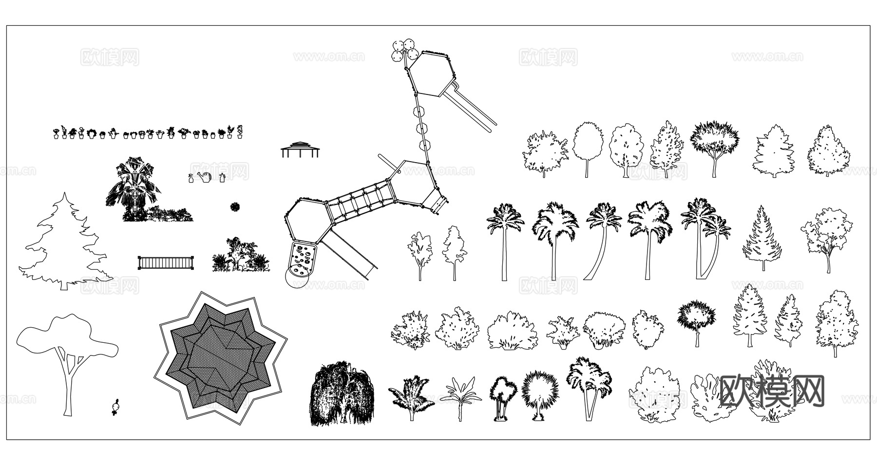 绿植游乐 植物乐园 生态游乐 绿植设施 植物乐园cad施工图