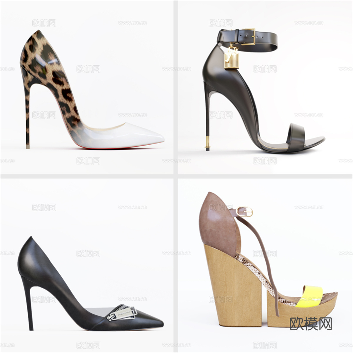 女鞋套装3d模型