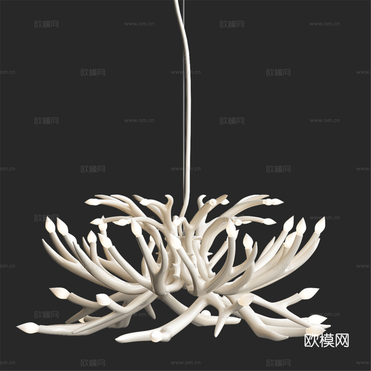 Superordinate Antlers 吊灯 24 只鹿3d模型