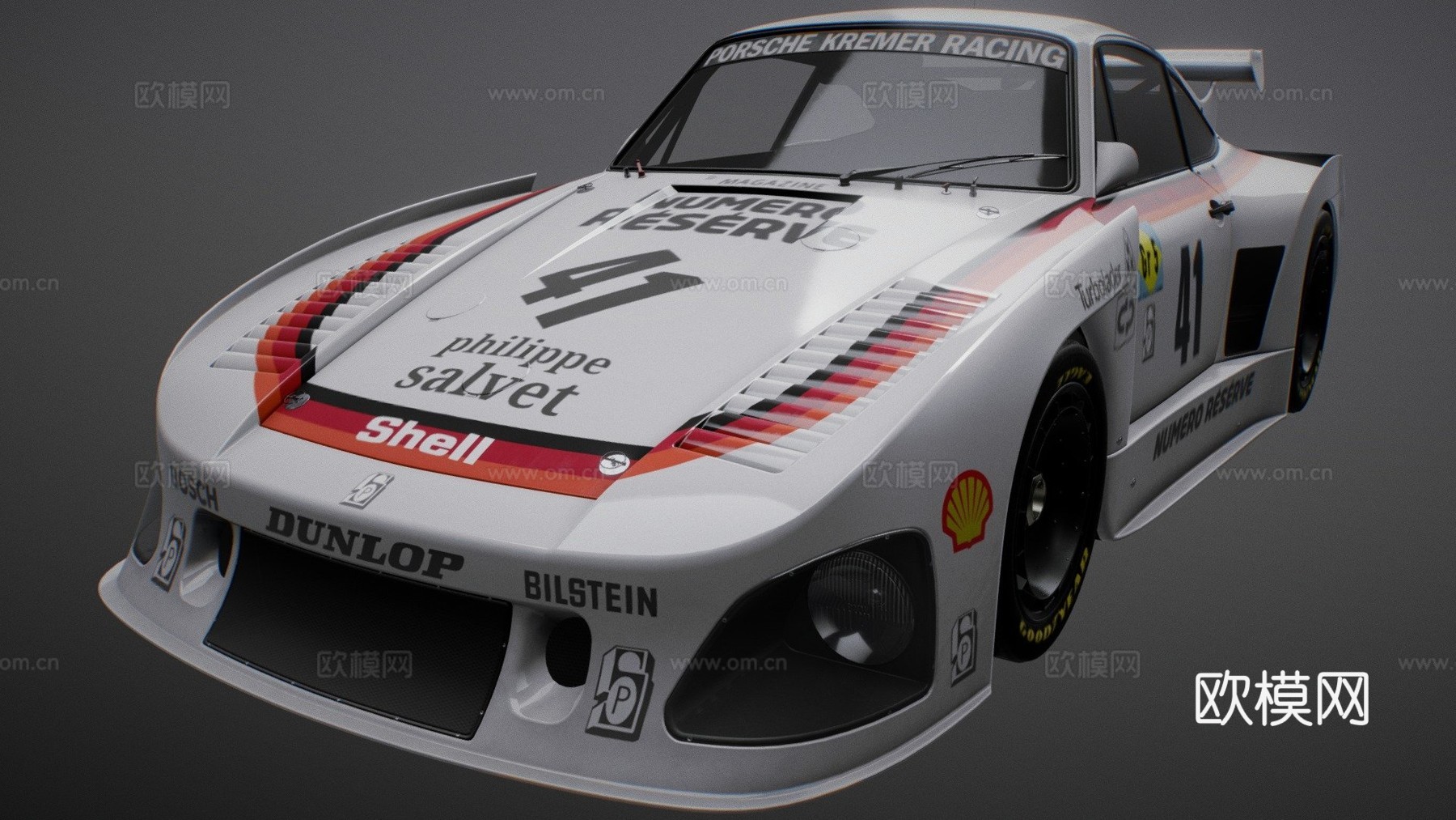 保时捷克雷默赛车935 K3中多边形su模型