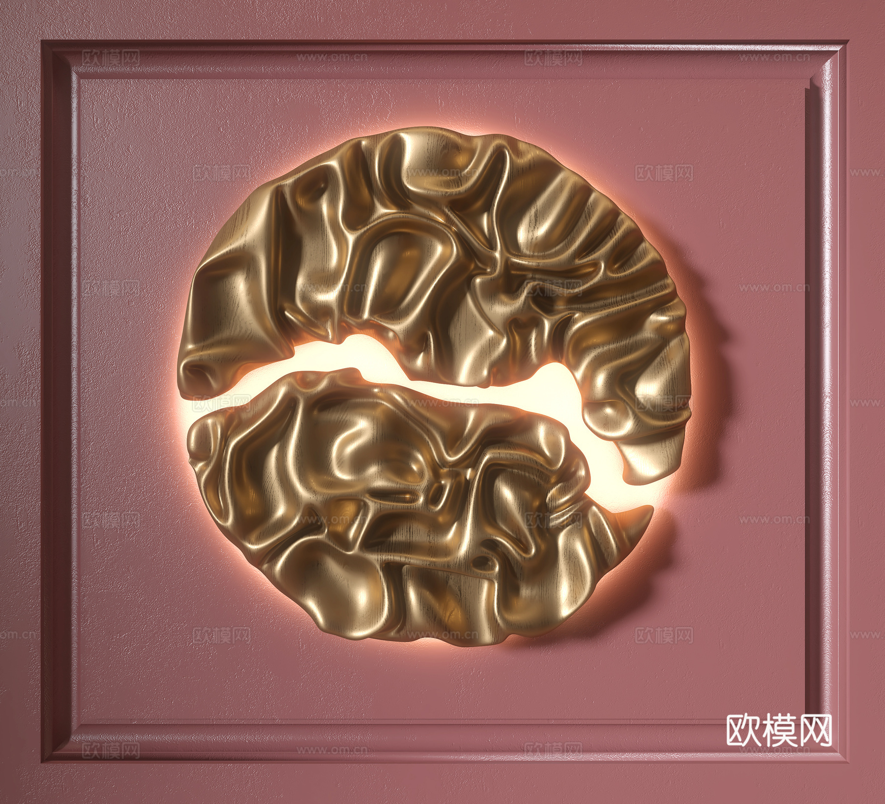 现代墙饰su模型