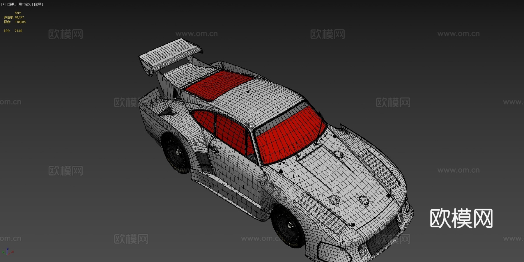 保时捷克雷默赛车935 K3中多边形su模型