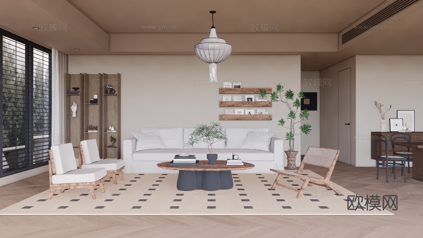 家装 餐厅 卫生间 阳台 茶室 客厅 门窗su模型