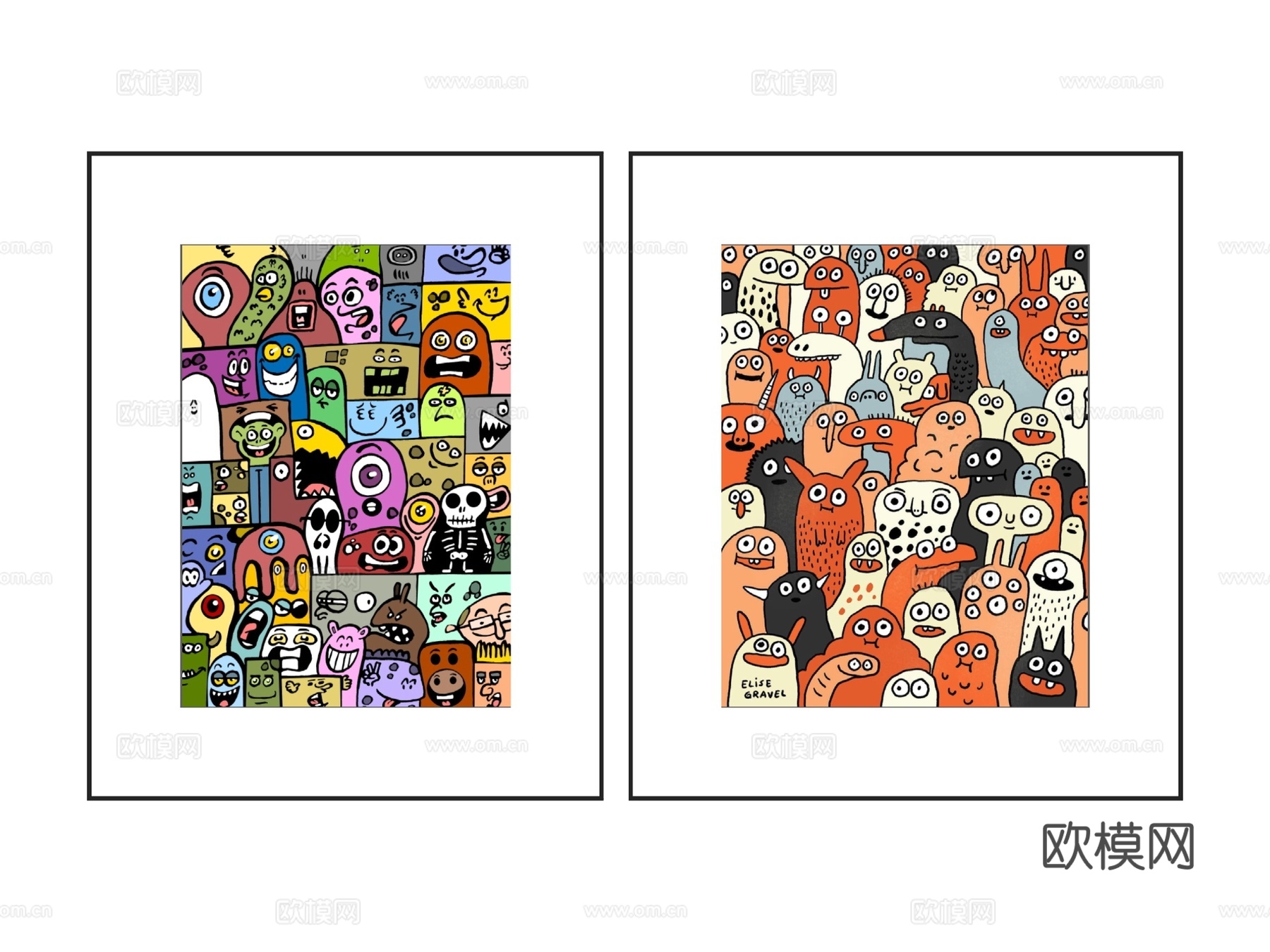 挂画 装饰画su模型