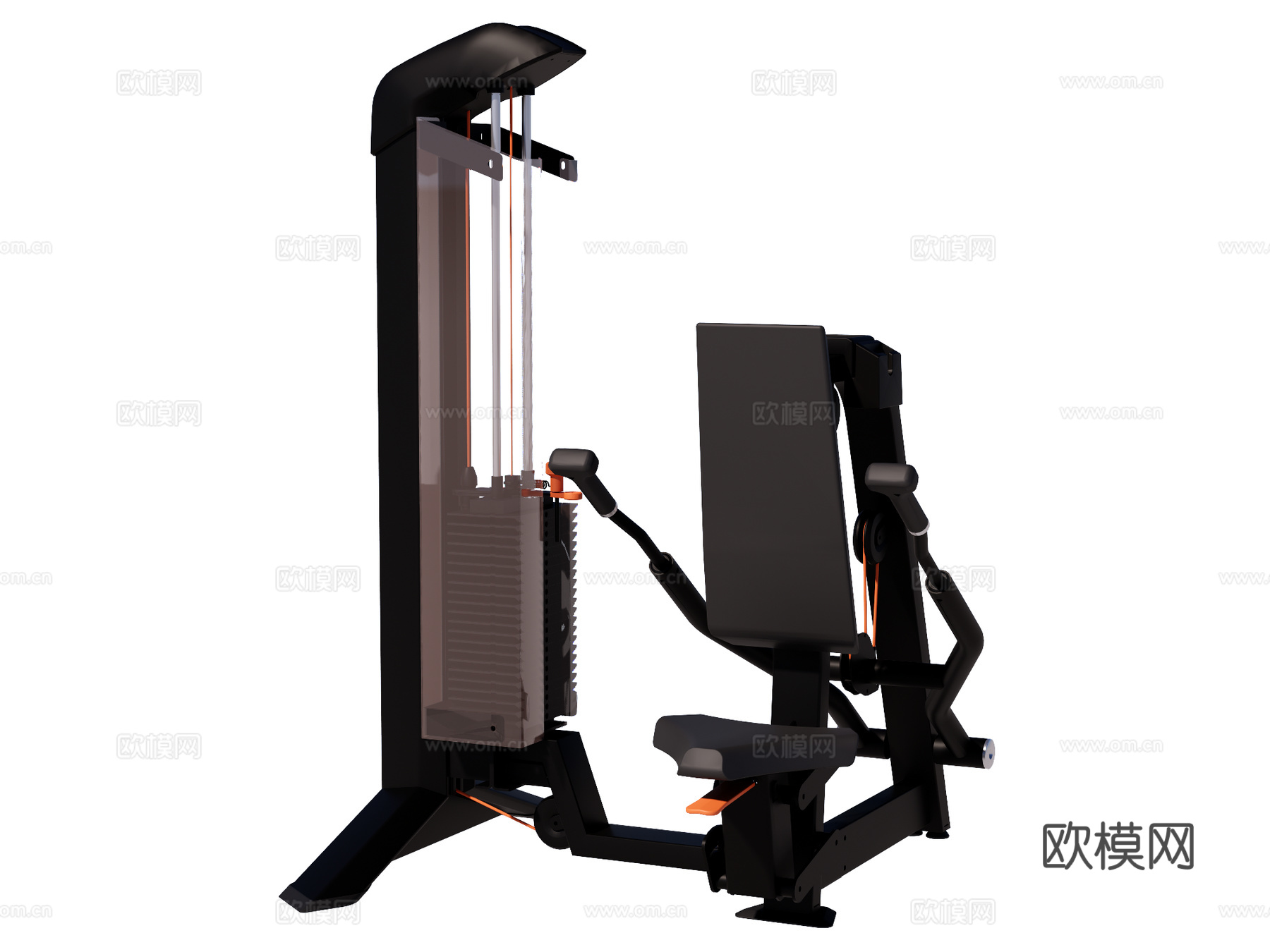 运动器材 健身器材 健身房设备su模型