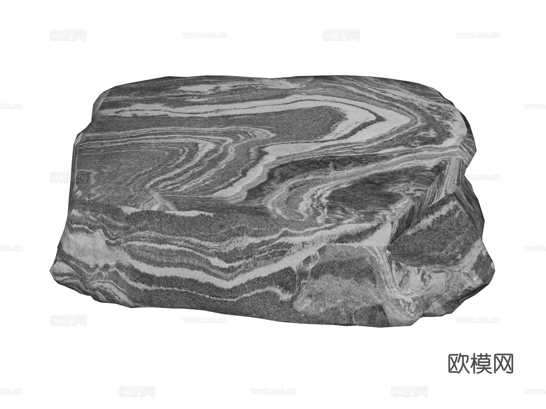 景观石 假山石头 园林景观su模型