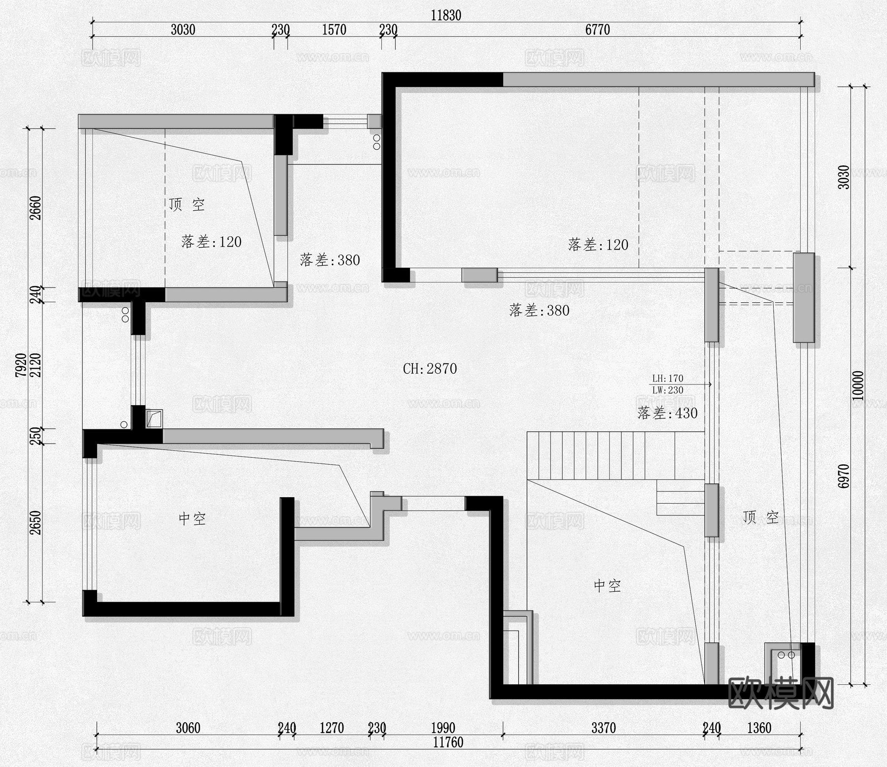 平面方案布置图cad施工图
