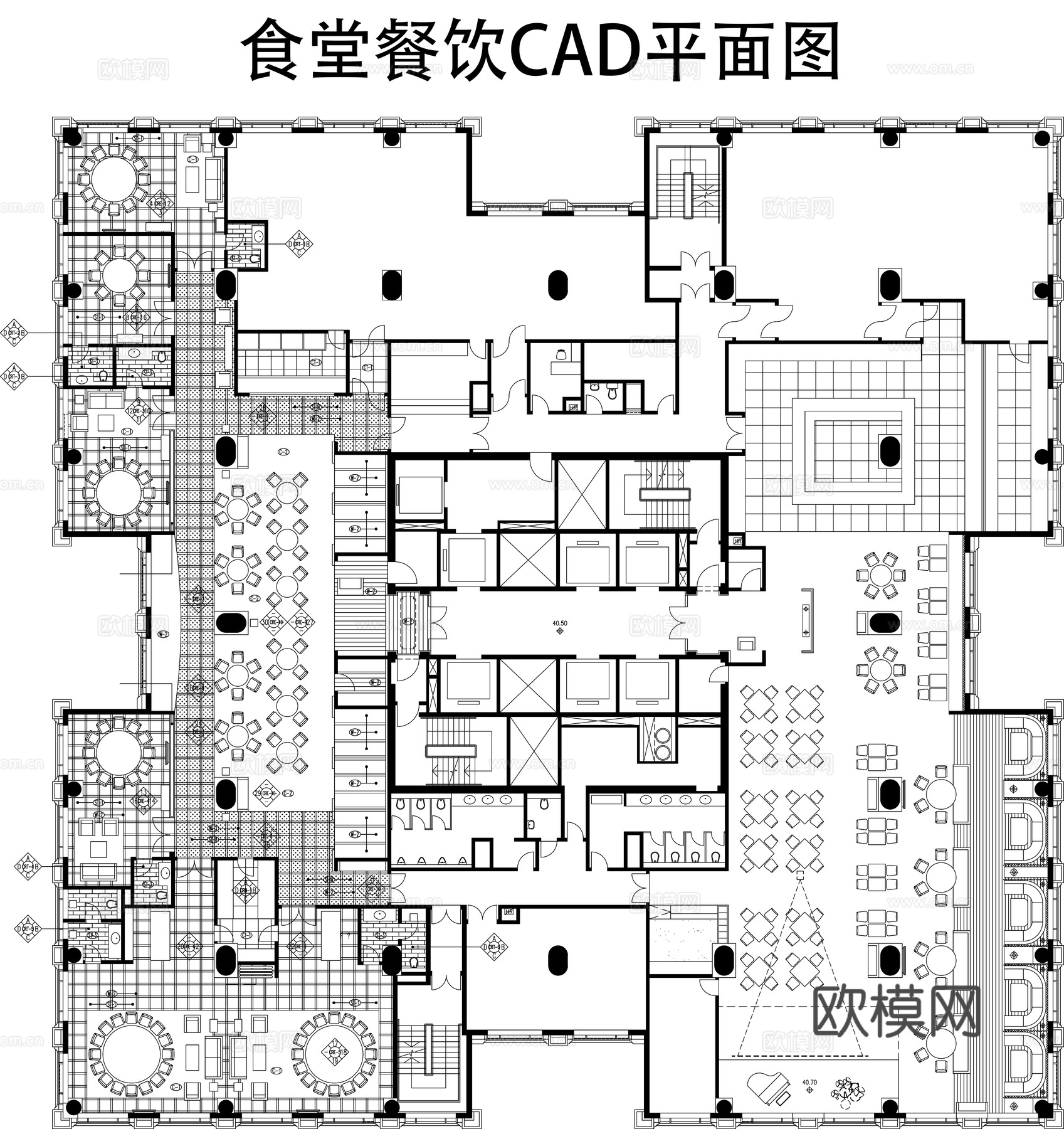 中式餐厅装饰图cad施工图